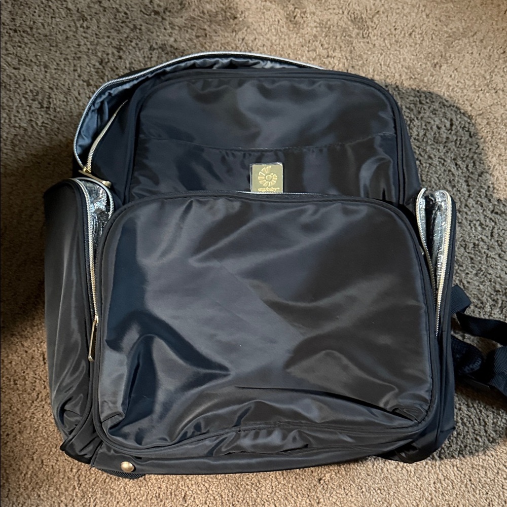 Ergobaby Elegant Black Baby Diaper Backpack with Gold Accents NWOT - Picture 1 of 10